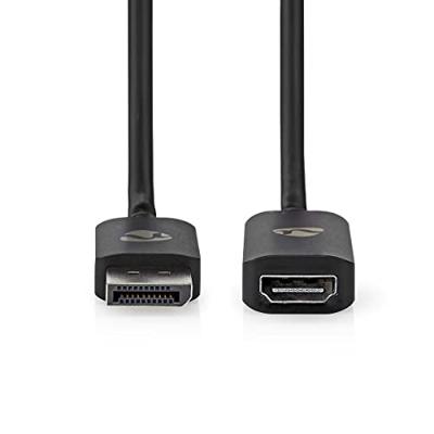 DisplayPort-Adapter | DisplayPort Male | HDMI Output | 8K@30Hz | Vernikkeld | Recht | 0.20 m | Rond | TPE | PVC | Zwart | Envelop DisplayPort-Adapter | DisplayPort Male | HDMI Output | 8K@30Hz | Vernikkeld | Recht | 0.20 m | Rond | TPE | PVC | Zwart | Envelop