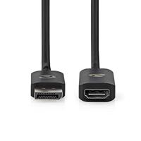 DisplayPort-Adapter | DisplayPort Male | HDMI Output | 8K@30Hz | Vernikkeld | Recht | 0.20 m | Rond | TPE | PVC | Zwart | Envelop - thumbnail
