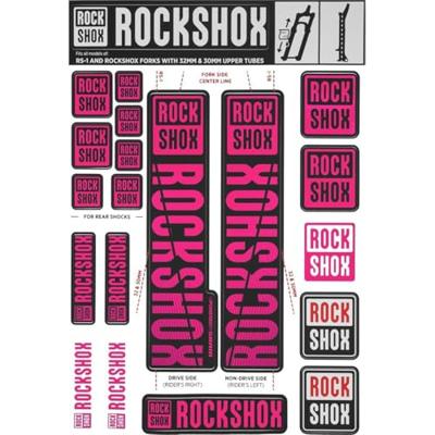 ROCKSHOX decor set decal set magneta