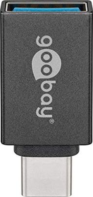 USB 3.2 GEN 1 (USB3.0) USB-C stekker - USB-A (F) naar USB-C (M) - 5Gbit/s - USB adapter - Grijs