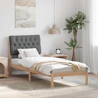 Bedframe met Gevoerd Hoofdgedeelte Bruin 80 x 200 cm - thumbnail