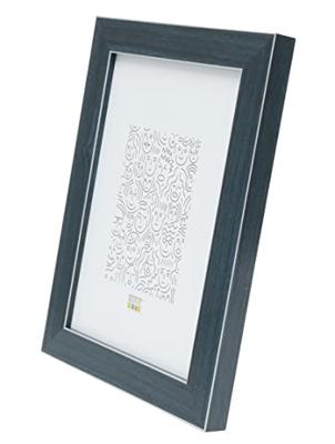 Deknudt Blauwe fotokader met rand in zilver 9x13 S41VK6 Deknudt Blauwe fotokader met rand in zilver 9x13 S41VK6