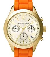 Horlogeband Michael Kors MK5407 Silicoon Oranje 18mm - thumbnail