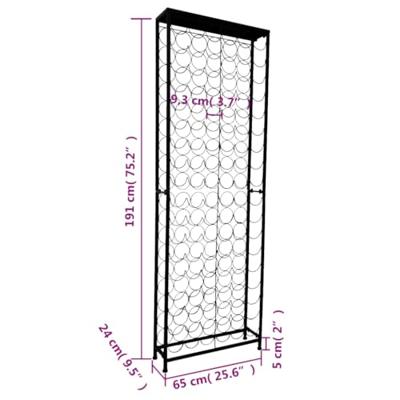 Wijnrek voor 108 flessen metaal Wijnrek voor 108 flessen metaal