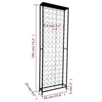 Wijnrek voor 108 flessen metaal - thumbnail