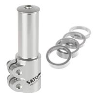 Messingschlager Stuurpenverlenger satori 1-1/8" - zilver - thumbnail