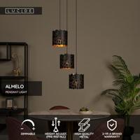 Lucide ALMELO - Hanglamp - 3xE27 - Zwart - thumbnail