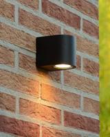 Lucide ZORA-LED - Wandspot / Wandlamp Binnen/Buiten - LED Dimb. - GU10 - 1x5W 3000K - IP44 - Zwart - thumbnail