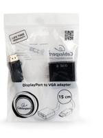 DisplayPort M - VGA F adapterkabel 15 cm zwart - thumbnail