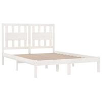 Bedframe massief grenenhout wit 140x190 cm - thumbnail
