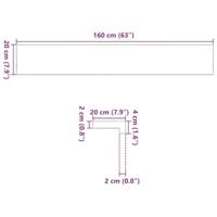 Vensterbanken 2 st 160x20x2 cm massief eikenhout lichtbruin - thumbnail