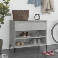 VidaXL Schoenenkast 70x36x60 cm bewerkt hout betongrijs - thumbnail