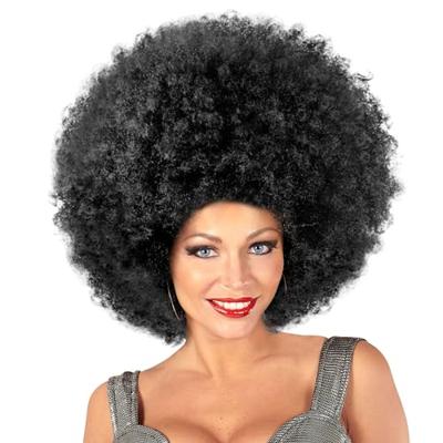 Pruik Afro Jimmy zwart oversized