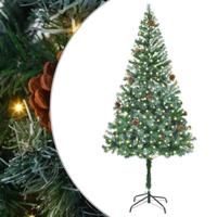 VidaXL Kunstkerstboom met 300 led groen 180 cm pvc en staal - thumbnail