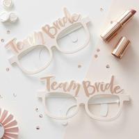 Ginger Ray Roze-roségouden Team bride brillen (8st) - thumbnail