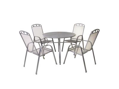 Greemotion Tuinset Toulouse (Tafel + 4 stapelstoelen, Ø100 x 74 cm)