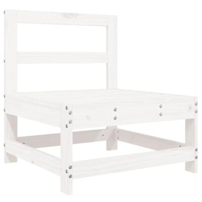 8-delige Loungeset massief grenenhout wit