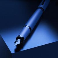 Parker IM Monochrome Blue vulpen, medium, giftbox - thumbnail