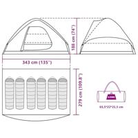 Koepeltent 6-persoons waterdicht camouflage - thumbnail