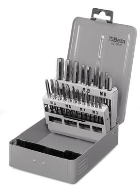 Beta Set handtappen, grove spoed, metrische draad HSS (art. 431) in kistje 431/SP21 - 004310201