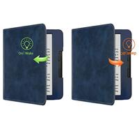 Lunso - Luxe sleepcover stand hoes - Kobo Libra 2 (7 inch) - Blauw - thumbnail