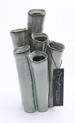 New Juul Vaas porselein 10x20cm olijf