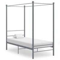 Hemelbedframe metaal grijs 90x200 cm - thumbnail
