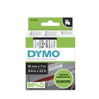 Dymo D1 tape 19 mm, zwart op wit - thumbnail