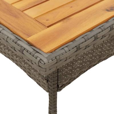 3-delige Tuinset met kussens poly rattan en glas grijs - thumbnail