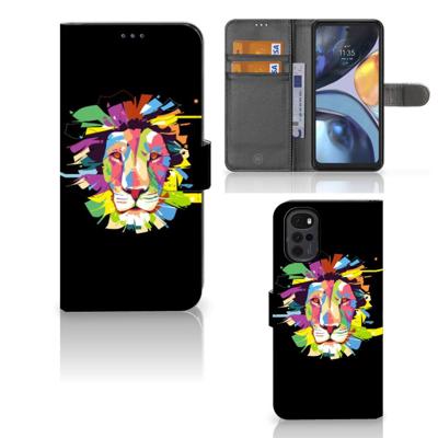 Motorola Moto G22 Leuk Hoesje Lion Color Motorola Moto G22 Leuk Hoesje Lion Color