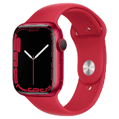 Refurbished Apple Watch Series 7 41mm Rood Gebruikt