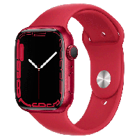 Refurbished Apple Watch Series 7 41mm Rood Gebruikt - thumbnail