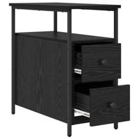 Nachtkastje 2 pcs Zwart eiken 30 x 60 x 60 cm Bewerkt hout - thumbnail