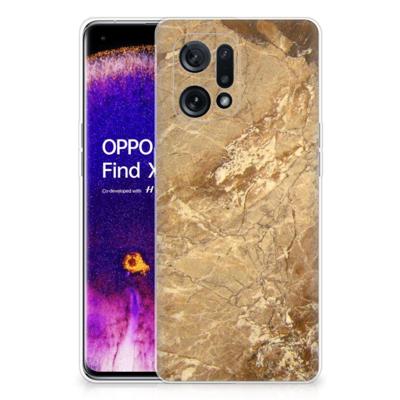OPPO Find X5 | TPU | Siliconen hoesje | Marmer Creme
