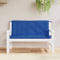 VidaXL Tuinbankkussens 2 st 120x50x7 cm oxford stof blauw - thumbnail