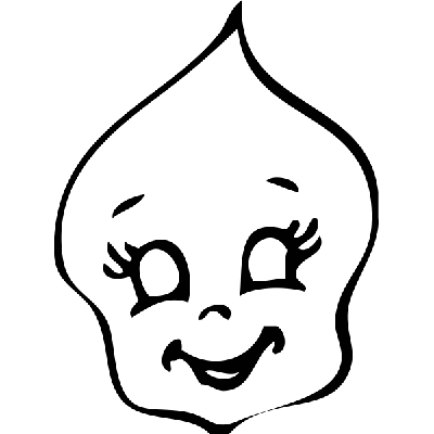 Spook gezichtje - Muursticker