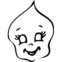 Spook gezichtje - Muursticker - thumbnail