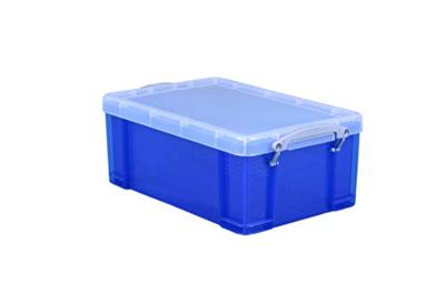Really Useful Box opbergdoos 9 liter, transparant blauw Really Useful Box opbergdoos 9 liter, transparant blauw