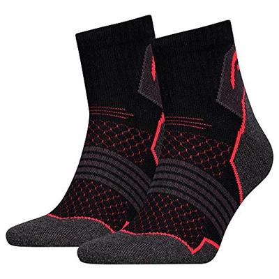 HEAD Hiking Quarter sokken 2-pack Unisex Black/red-43-46