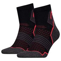 HEAD Hiking Quarter sokken 2-pack Unisex Black/red-43-46 - thumbnail
