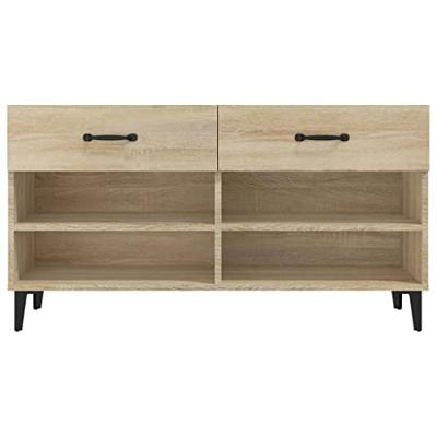 VidaXL Schoenenkast 102x35x55 cm bewerkt hout sonoma eikenkleurig
