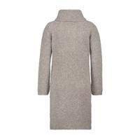 Claudia Sträter jurk met kabel van wol en alpaca taupe - thumbnail