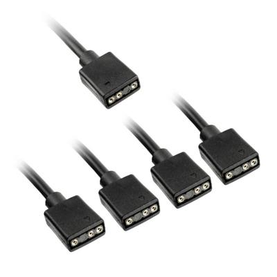 Y-kabel PC-ventilator [1x PC-ventilatorbus 3-polig - 3x PC-ventilatorbus 3-polig] 30 cm Zwart Kolink