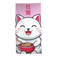 Kawaii Cat Strandlaken - 70x140 cm - thumbnail