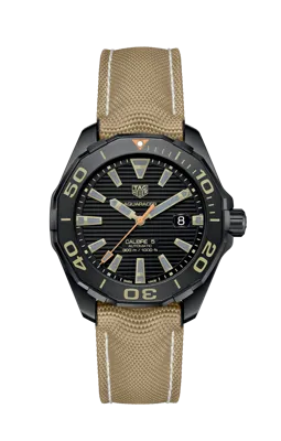 Horlogeband Tag Heuer WAY208C.FC6383 Nylon/perlon Lichtbruin 21.5mm