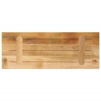 Tafelblad rechthoekig 80x20x2,5 cm massief ruw mangohout - thumbnail