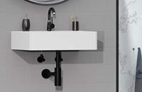 Schutte Design Hoekstopkraan van Messing | 1/2" x 3/8" of 10 mm | met Rozet| mat zwart - 98166120 - 98166120 - thumbnail