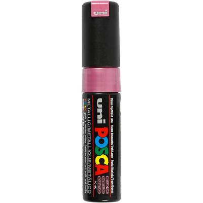 Uni-Posca Posca marker, afm pc-8k, lijndikte 8 mm, breed, metallic pink, 1 stuk