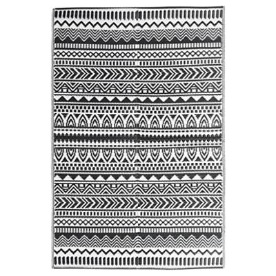 VidaXL Buitenkleed arakil 190x290 cm polypropeen zwart VidaXL Buitenkleed arakil 190x290 cm polypropeen zwart