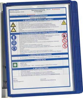 Wandelement durable vario wall 5-tassen a4 bl